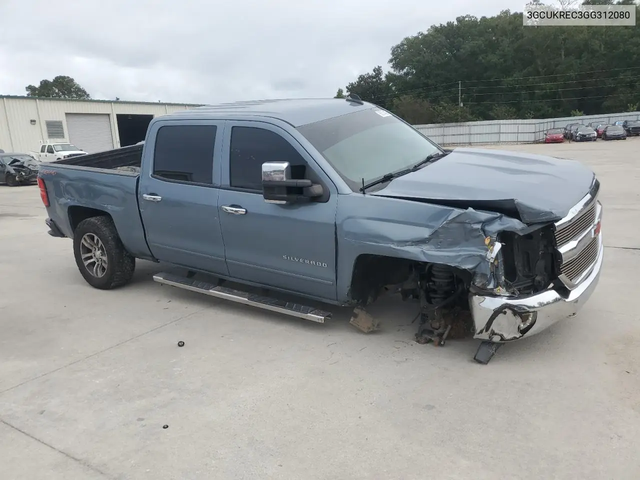 3GCUKREC3GG312080 2016 Chevrolet Silverado K1500 Lt
