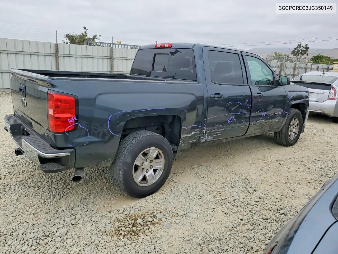 2018 Chevrolet Silverado C1500 Lt VIN: 3GCPCREC3JG350149 Lot: 59639546