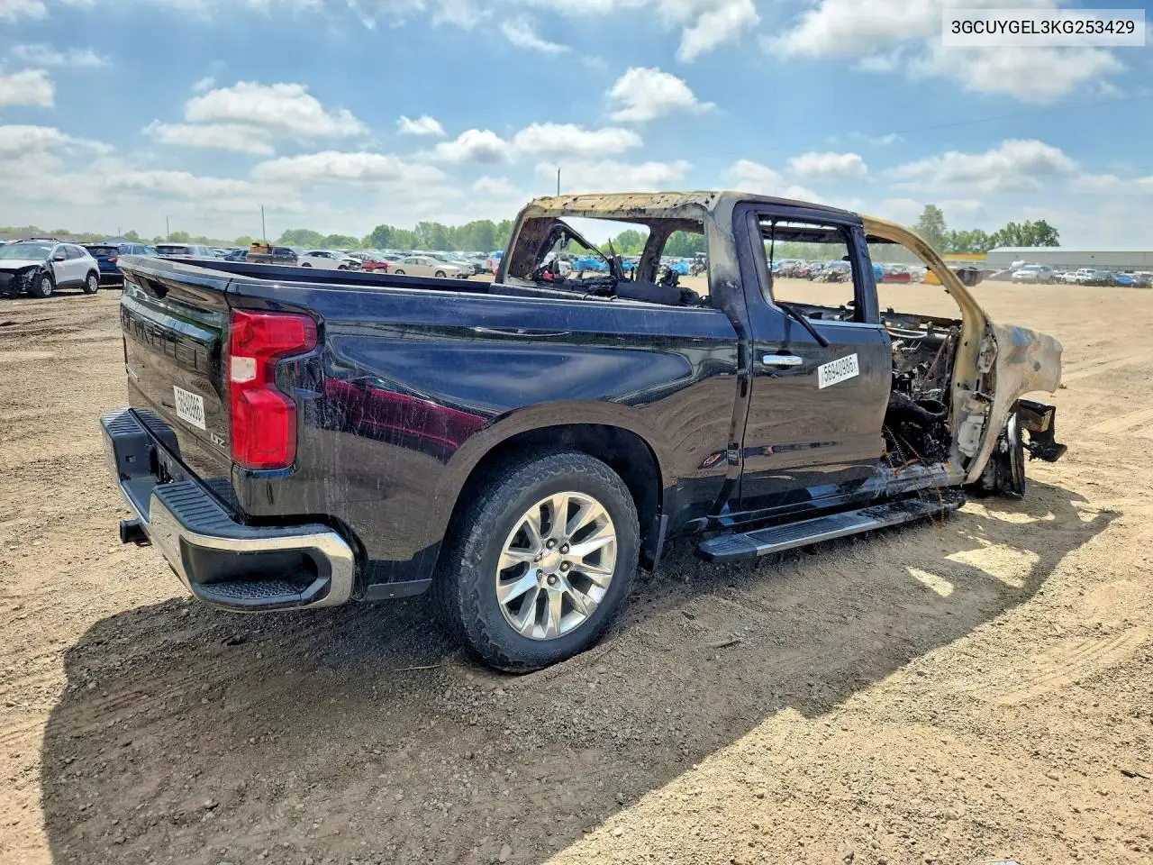 2019 Chevrolet Silverado K1500 Ltz VIN: 3GCUYGEL3KG253429 Lot: 56940986