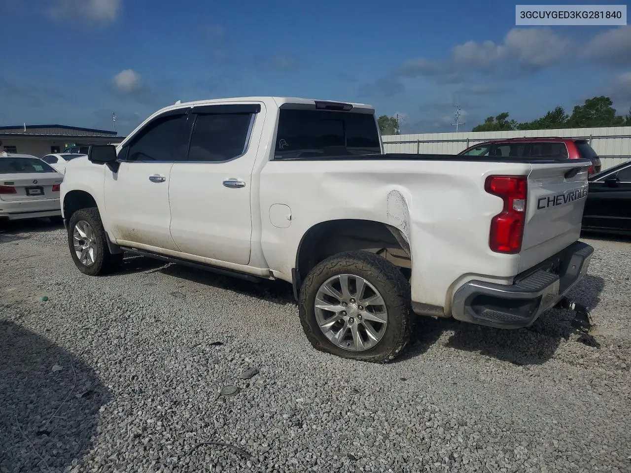 2019 Chevrolet Silverado K1500 Ltz VIN: 3GCUYGED3KG281840 Lot: 61026996
