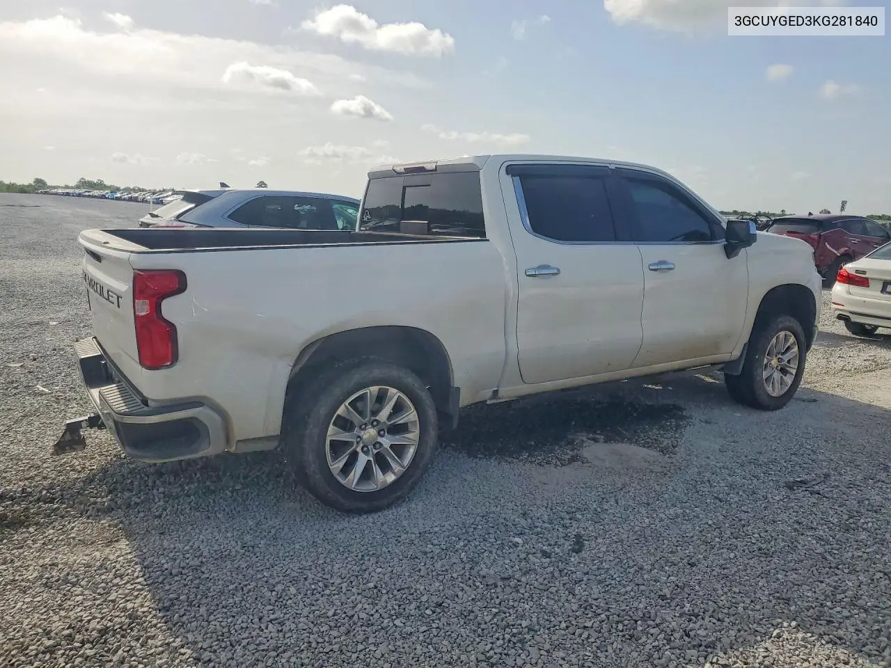 2019 Chevrolet Silverado K1500 Ltz VIN: 3GCUYGED3KG281840 Lot: 61026996