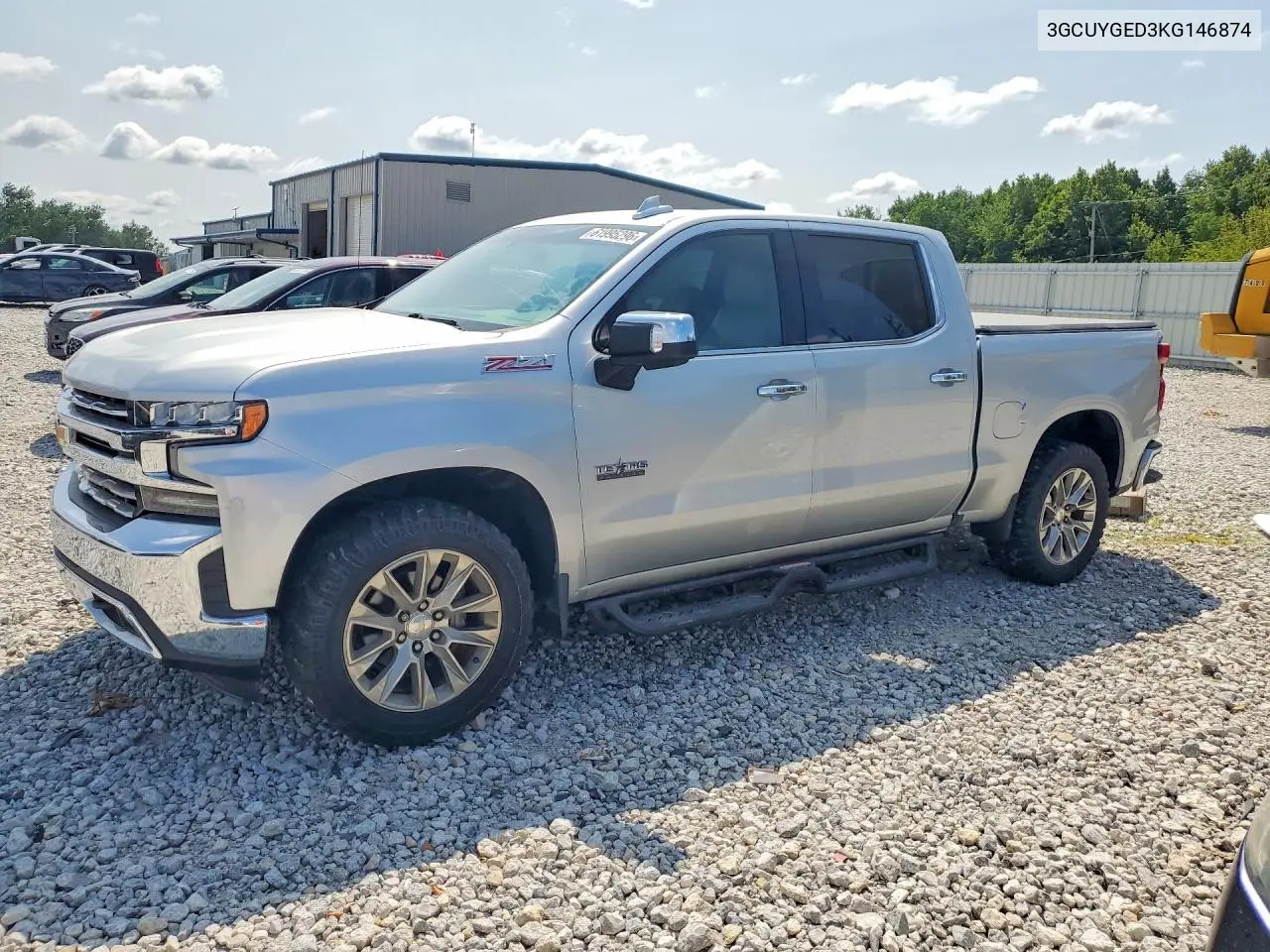 2019 Chevrolet Silverado K1500 Ltz VIN: 3GCUYGED3KG146874 Lot: 61995296