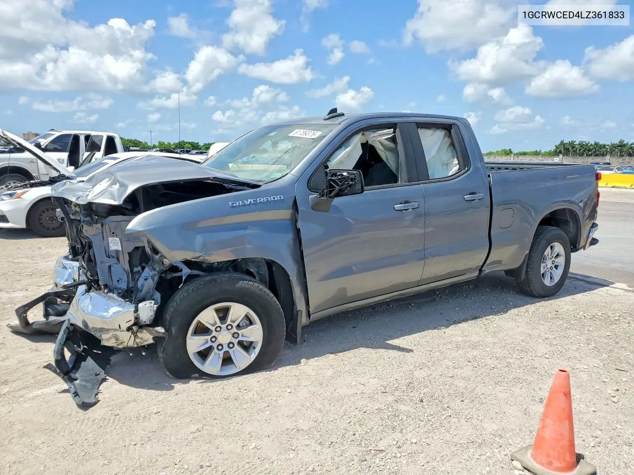 2020 Chevrolet Silverado C1500 Lt VIN: 1GCRWCED4LZ361833 Lot: 61789376