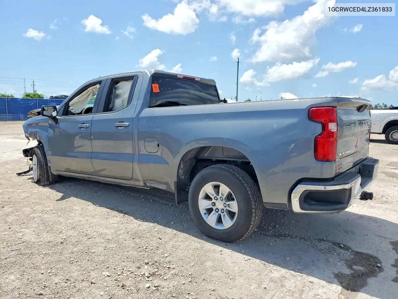 2020 Chevrolet Silverado C1500 Lt VIN: 1GCRWCED4LZ361833 Lot: 61789376
