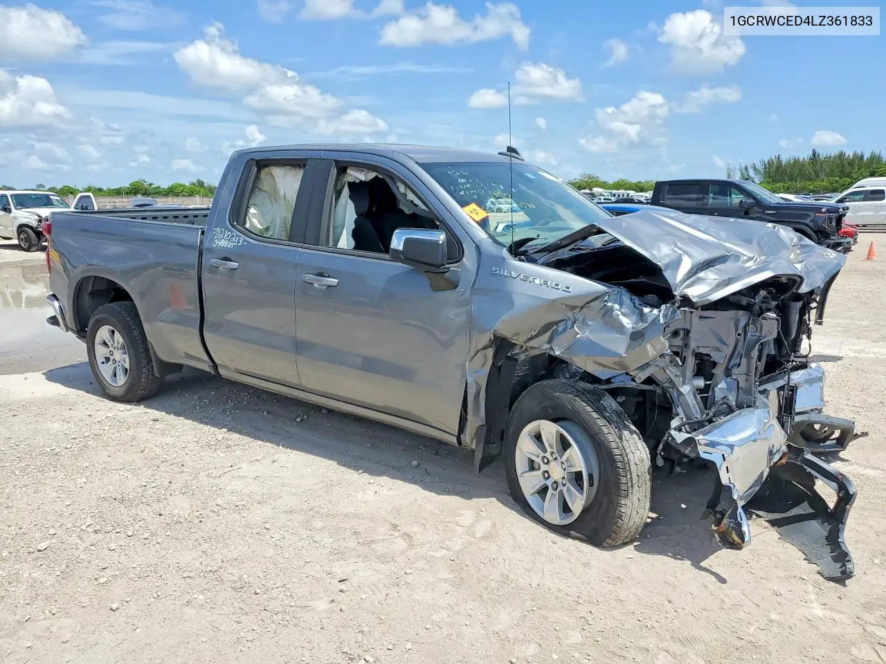 2020 Chevrolet Silverado C1500 Lt VIN: 1GCRWCED4LZ361833 Lot: 61789376