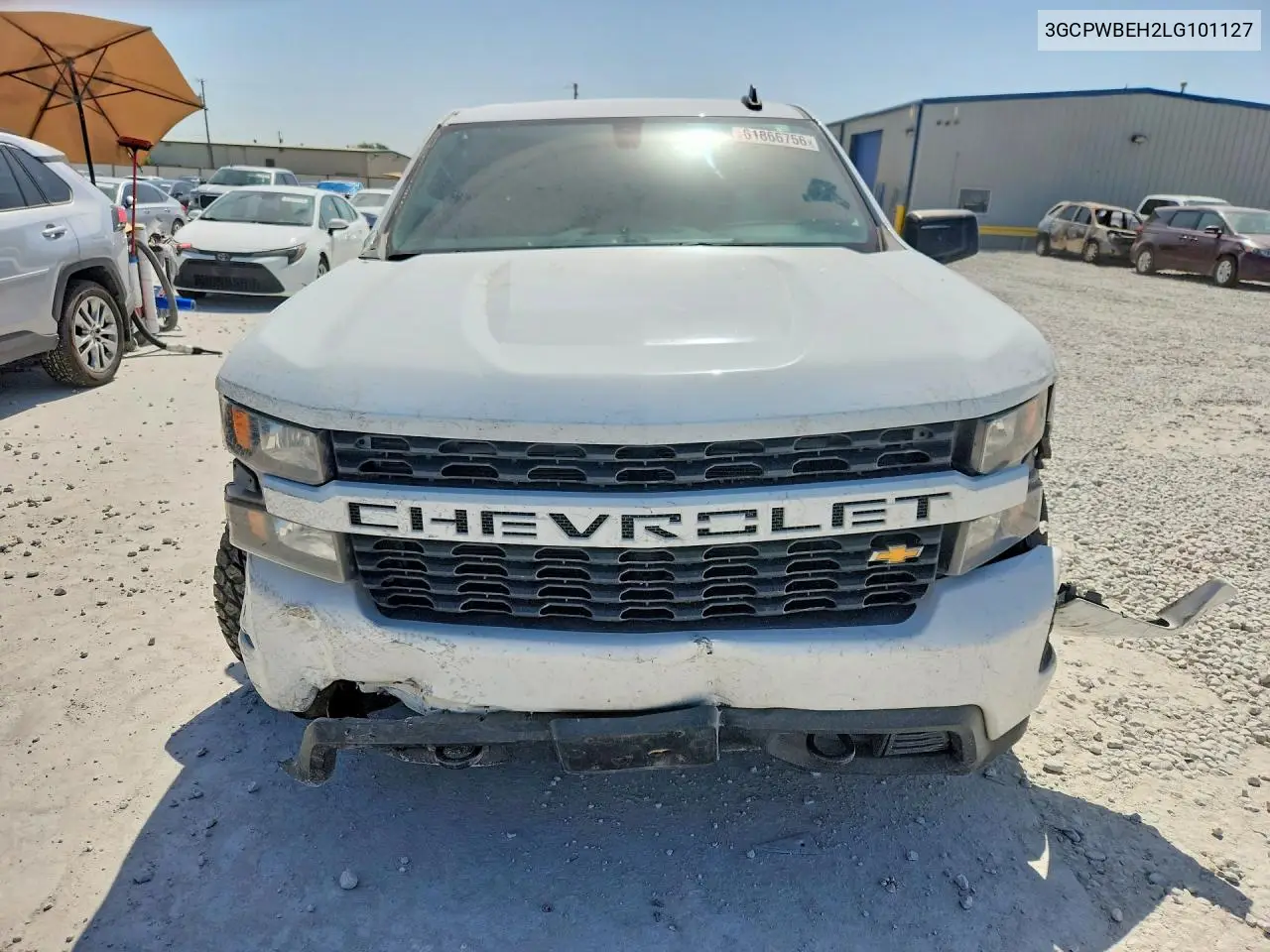 2020 Chevrolet Silverado C1500 Custom VIN: 3GCPWBEH2LG101127 Lot: 61866756