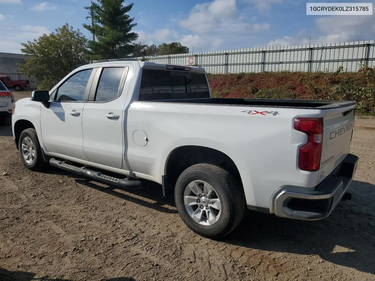 1GCRYDEK0LZ315785 2020 Chevrolet Silverado K1500 Lt