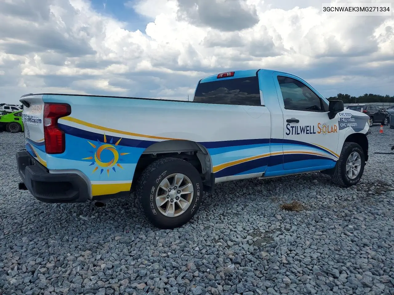 2021 Chevrolet Silverado C1500 VIN: 3GCNWAEK3MG271334 Lot: 59331116