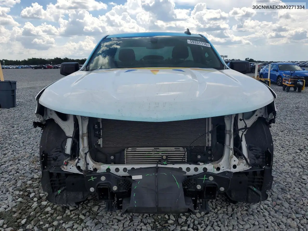 2021 Chevrolet Silverado C1500 VIN: 3GCNWAEK3MG271334 Lot: 59331116