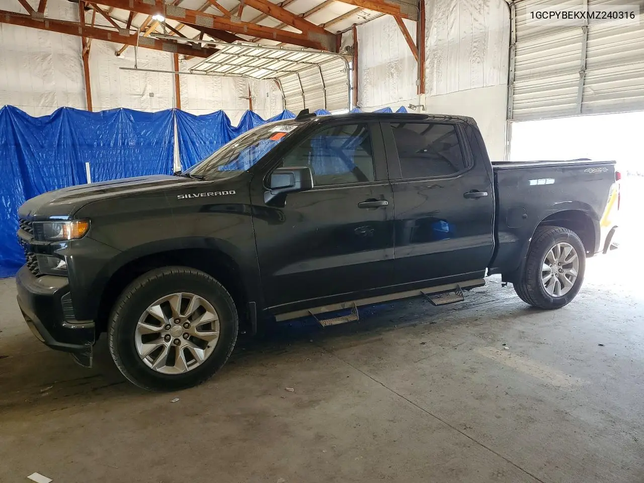 2021 Chevrolet Silverado K1500 Custom VIN: 1GCPYBEKXMZ240316 Lot: 59622646