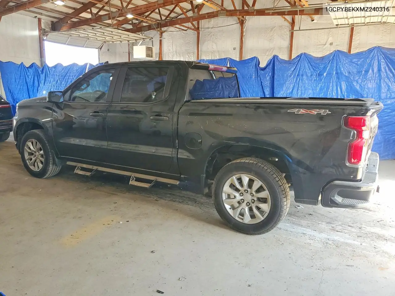 2021 Chevrolet Silverado K1500 Custom VIN: 1GCPYBEKXMZ240316 Lot: 59622646