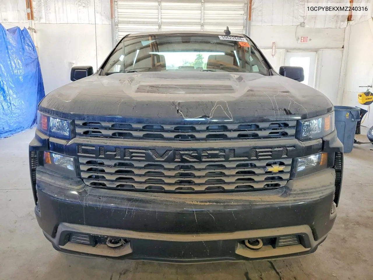2021 Chevrolet Silverado K1500 Custom VIN: 1GCPYBEKXMZ240316 Lot: 59622646