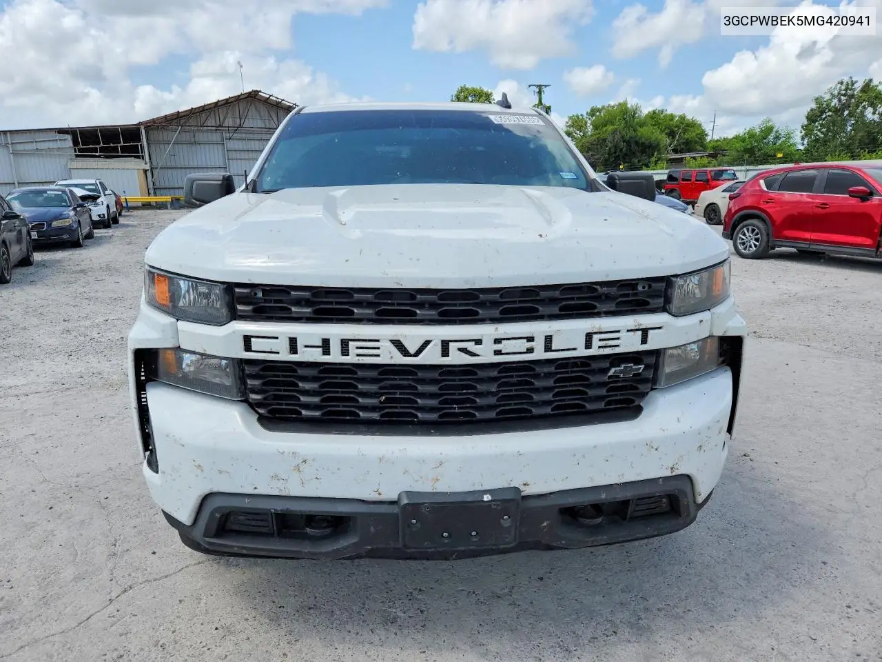 2021 Chevrolet Silverado C1500 Custom VIN: 3GCPWBEK5MG420941 Lot: 60397666