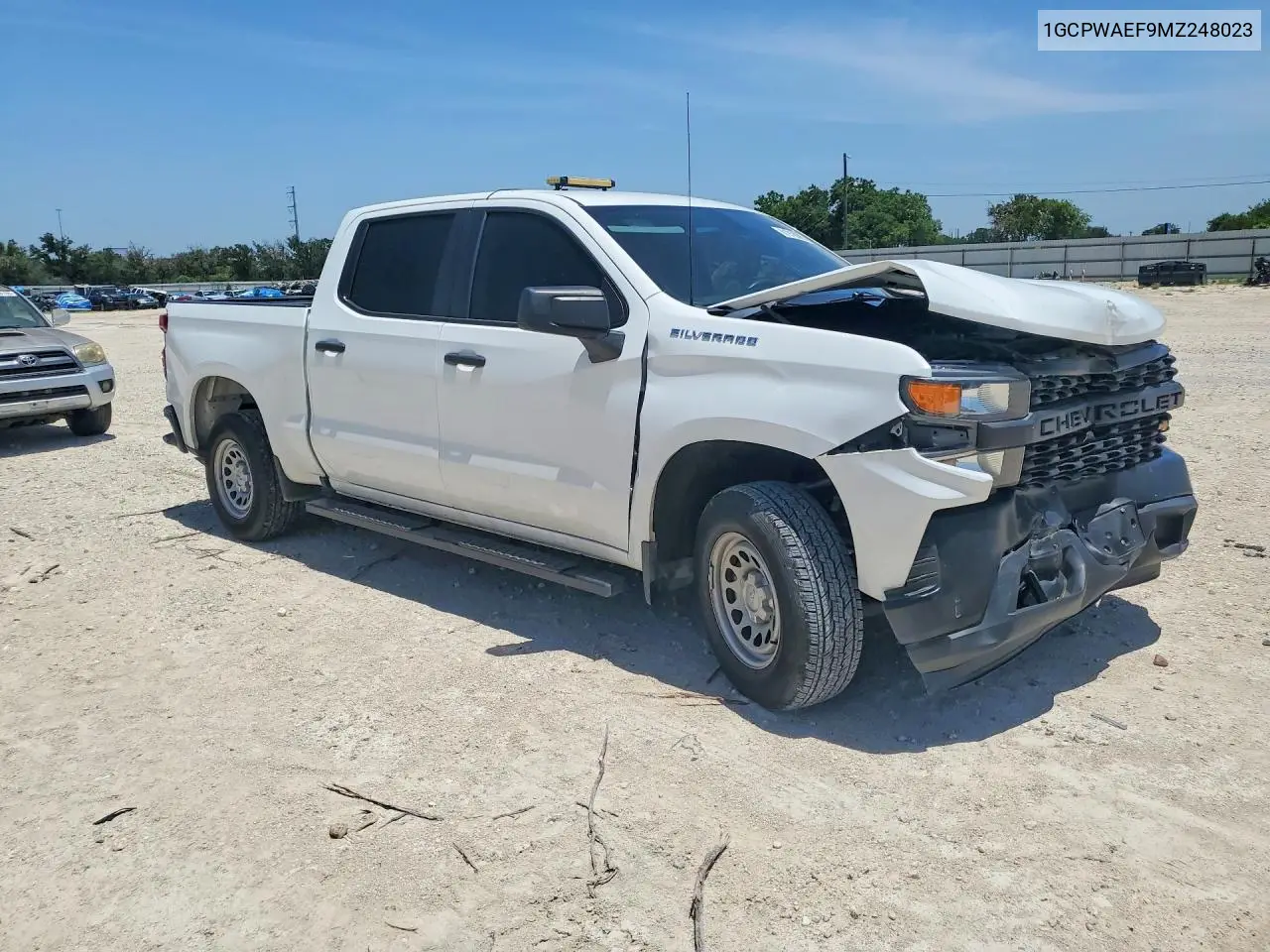 2021 Chevrolet Silverado C1500 VIN: 1GCPWAEF9MZ248023 Lot: 61918986