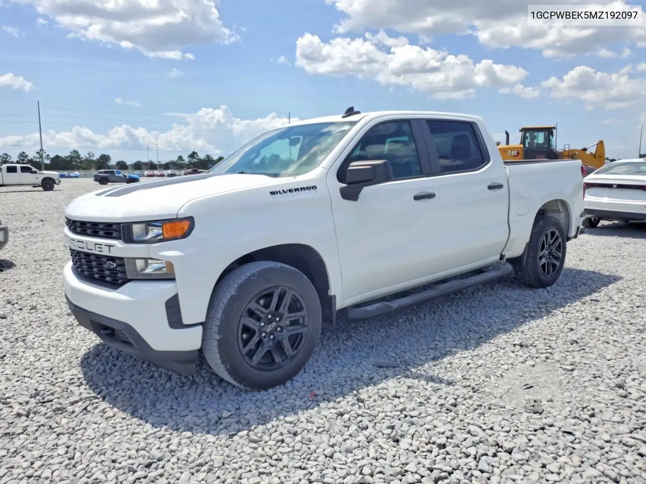 2021 Chevrolet Silverado C1500 Custom VIN: 1GCPWBEK5MZ192097 Lot: 62020296