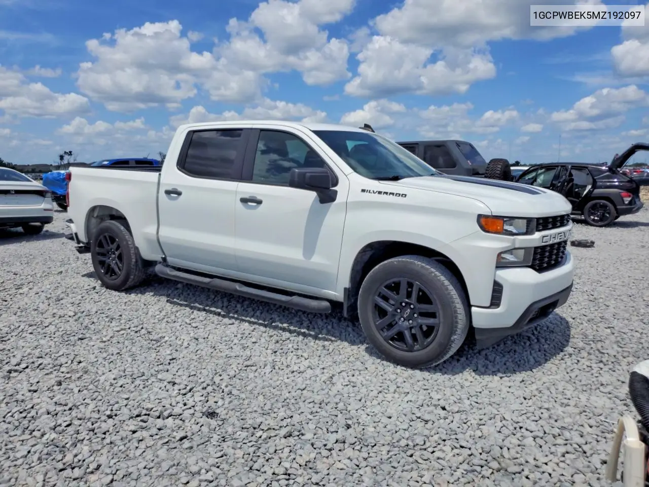 2021 Chevrolet Silverado C1500 Custom VIN: 1GCPWBEK5MZ192097 Lot: 62020296