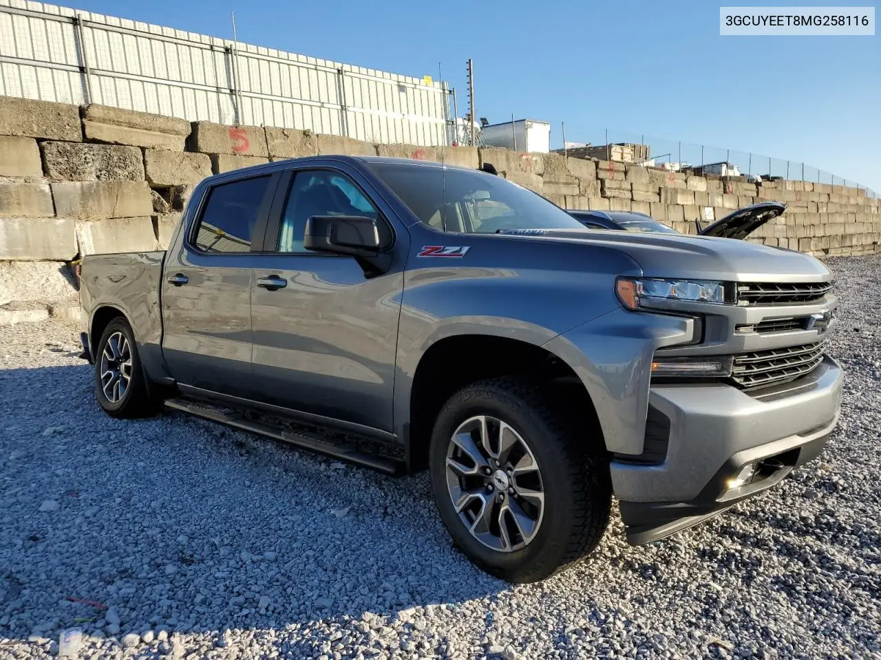 3GCUYEET8MG258116 2021 Chevrolet Silverado K1500 Rst