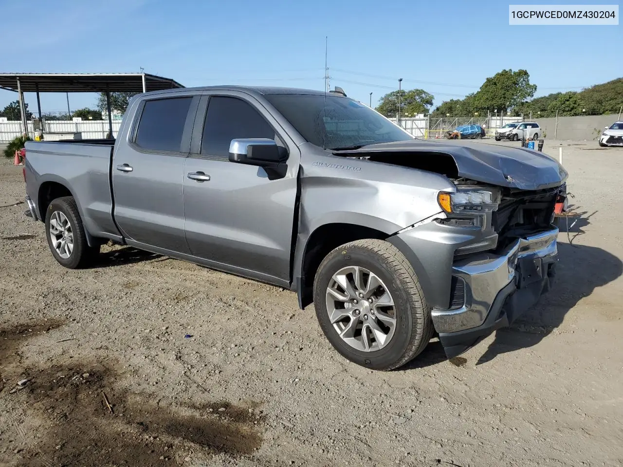 1GCPWCED0MZ430204 2021 Chevrolet Silverado C1500 Lt