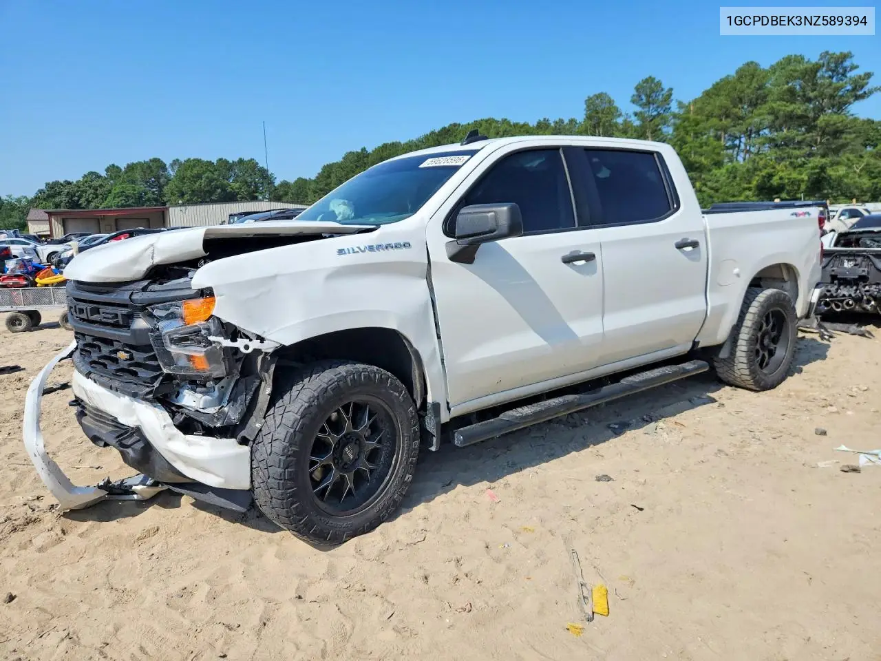 2022 Chevrolet Silverado K1500 Custom VIN: 1GCPDBEK3NZ589394 Lot: 59628596
