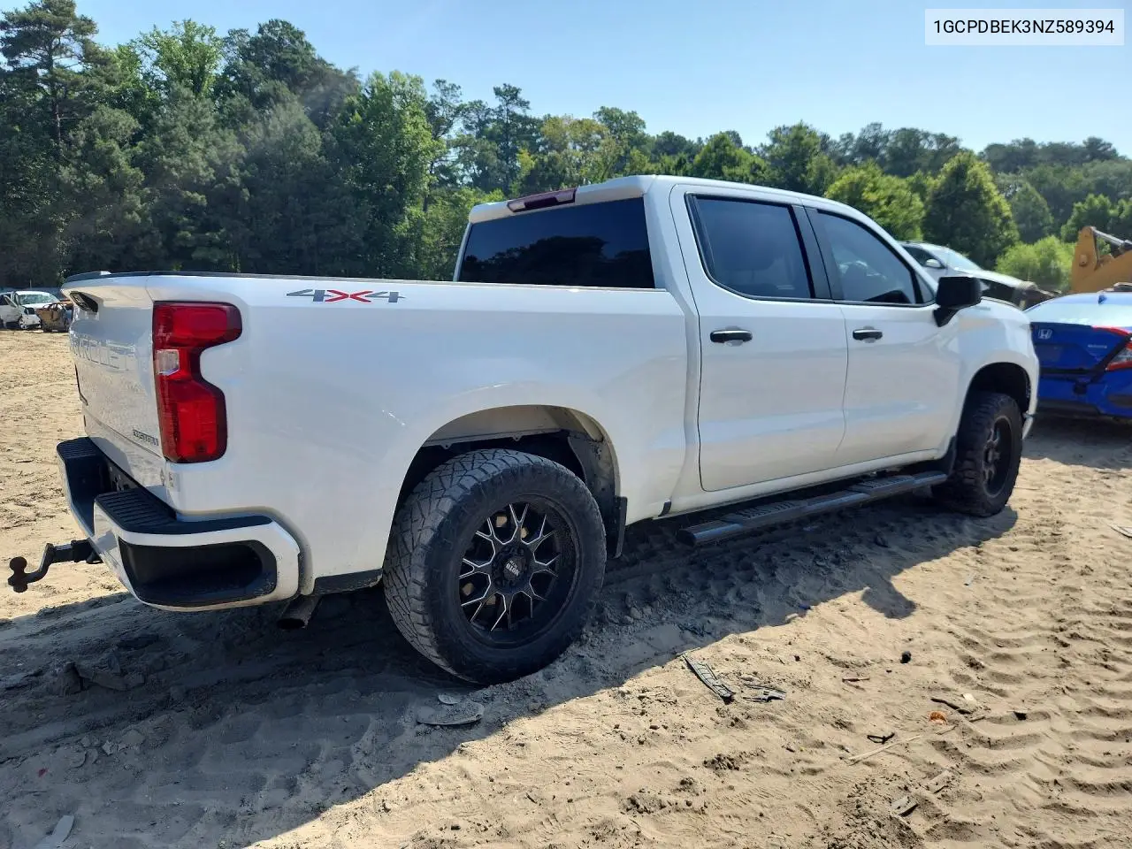 2022 Chevrolet Silverado K1500 Custom VIN: 1GCPDBEK3NZ589394 Lot: 59628596