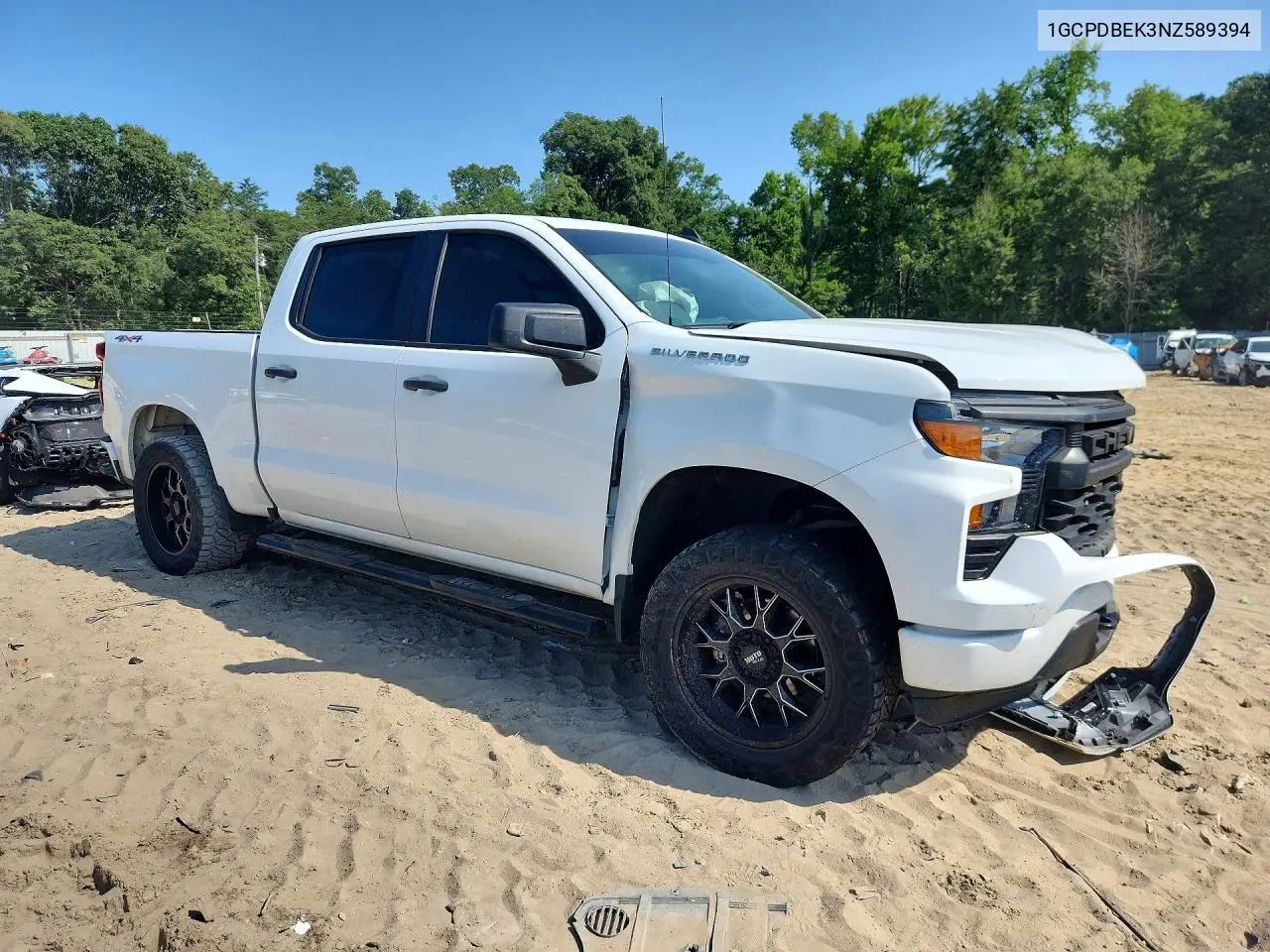 2022 Chevrolet Silverado K1500 Custom VIN: 1GCPDBEK3NZ589394 Lot: 59628596