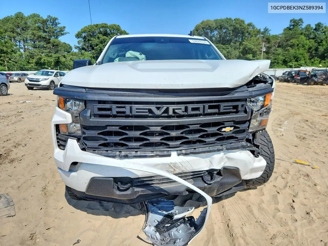2022 Chevrolet Silverado K1500 Custom VIN: 1GCPDBEK3NZ589394 Lot: 59628596