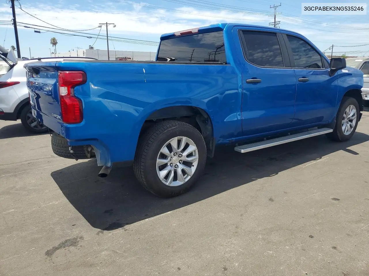 2022 Chevrolet Silverado C1500 Custom VIN: 3GCPABEK3NG535246 Lot: 61806026