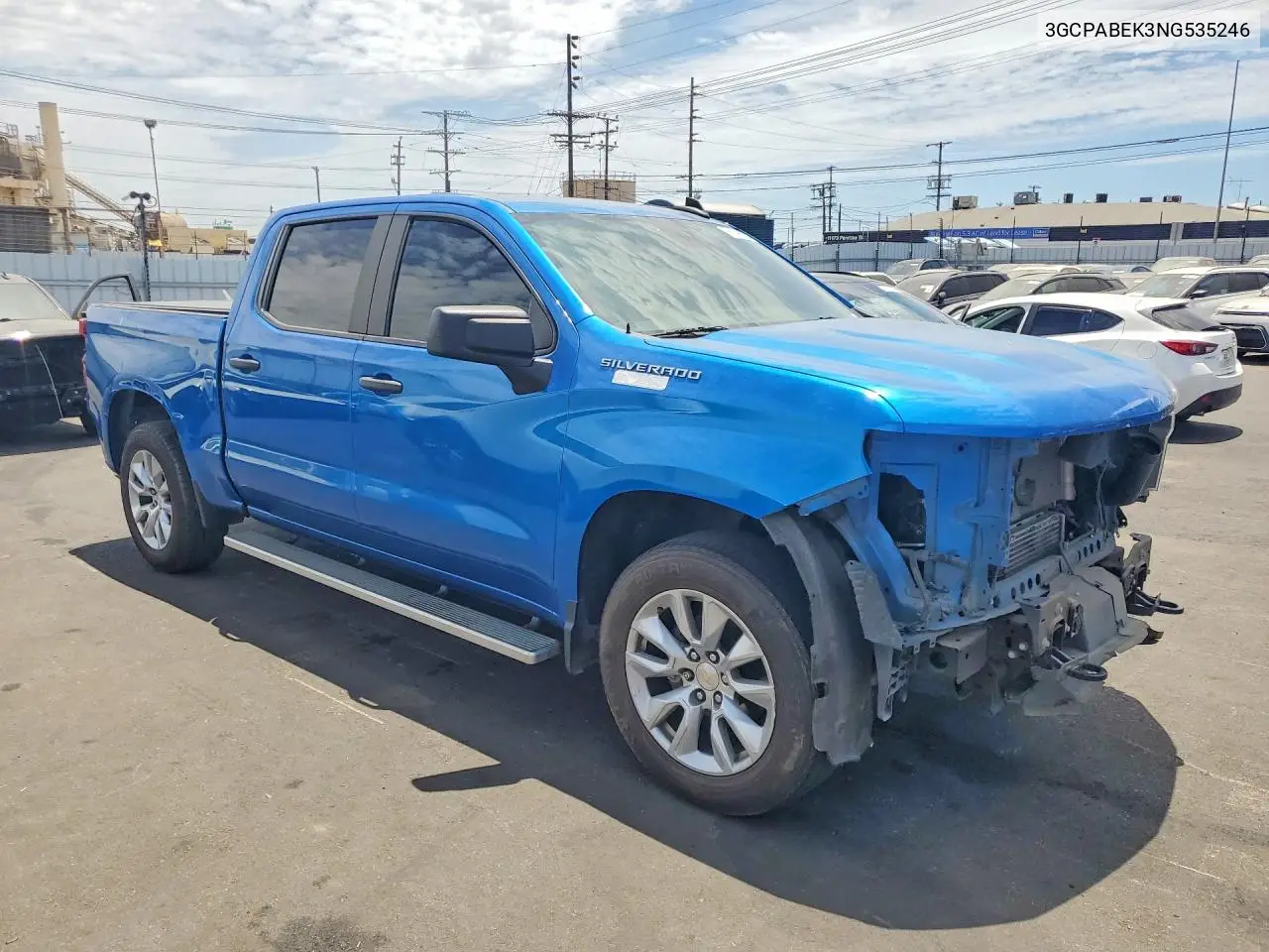 2022 Chevrolet Silverado C1500 Custom VIN: 3GCPABEK3NG535246 Lot: 61806026