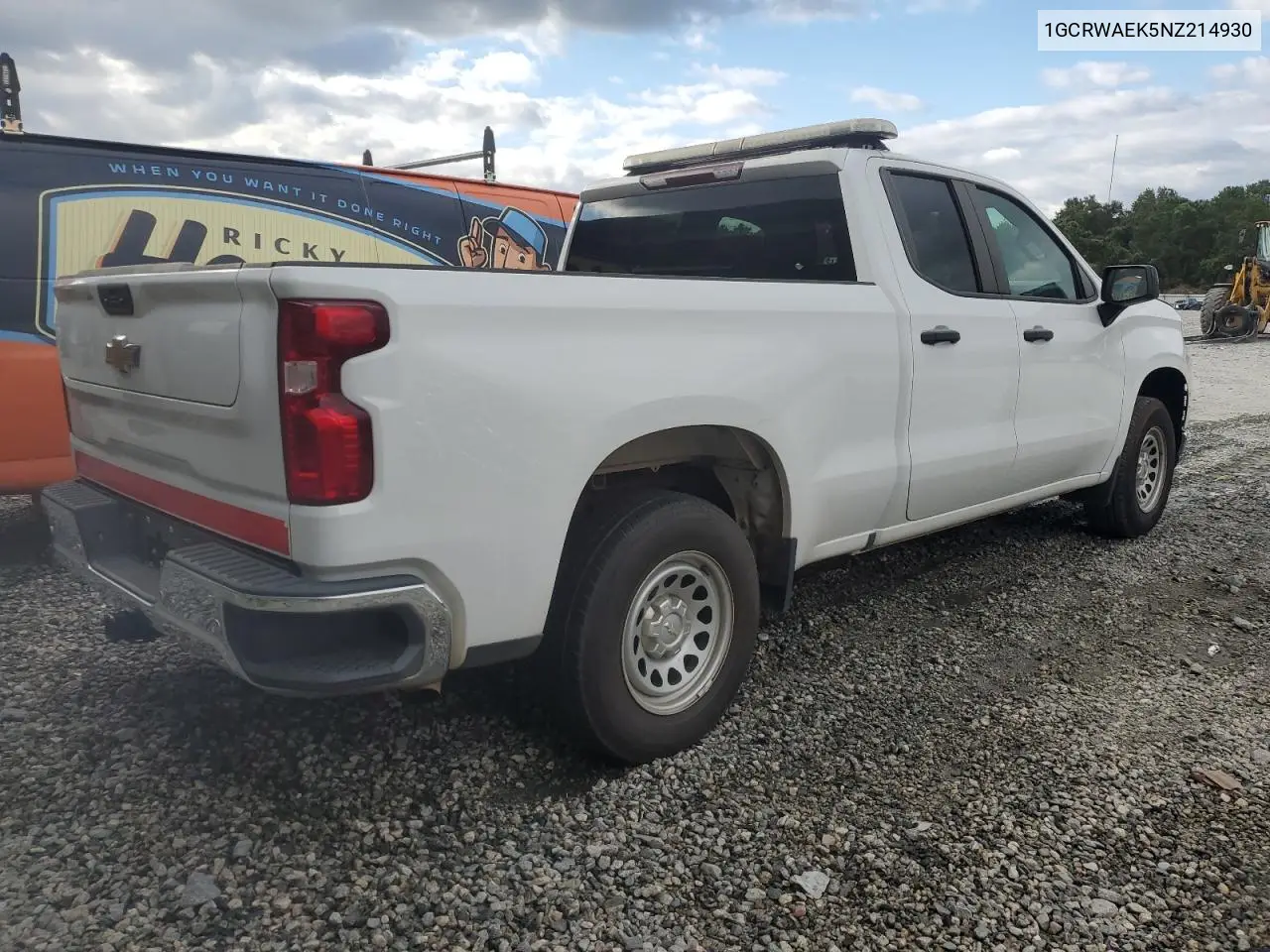 1GCRWAEK5NZ214930 2022 Chevy Silverado- R & D- Cln Title- Pri Fleet