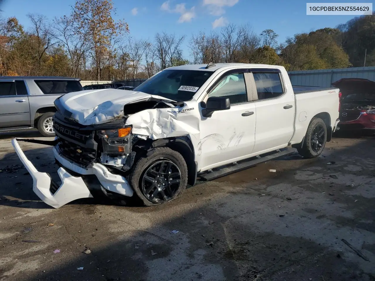 1GCPDBEK5NZ554629 2022 Chevrolet Silverado K1500 Custom