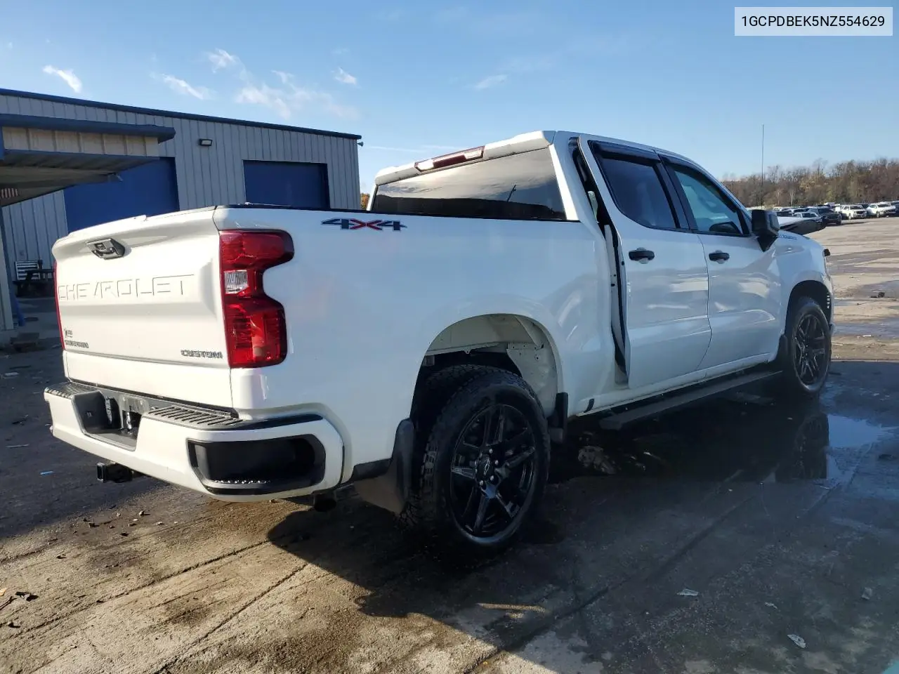 1GCPDBEK5NZ554629 2022 Chevrolet Silverado K1500 Custom