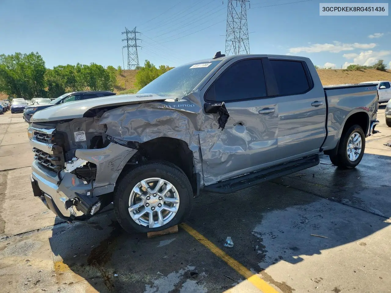 2024 Chevrolet Silverado K1500 Lt-L VIN: 3GCPDKEK8RG451436 Lot: 61845666