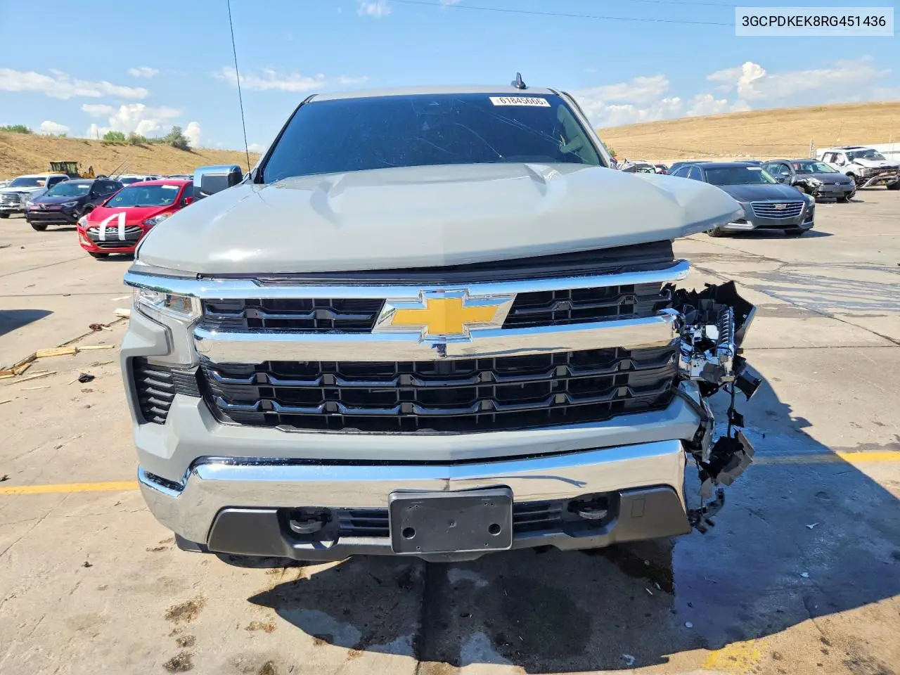 2024 Chevrolet Silverado K1500 Lt-L VIN: 3GCPDKEK8RG451436 Lot: 61845666