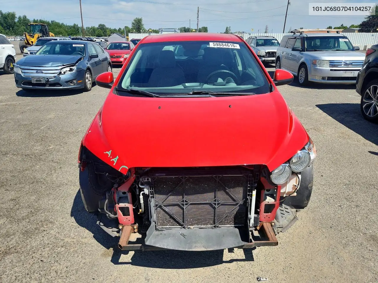 2013 Chevrolet Sonic Lt VIN: 1G1JC6SG7D4104257 Lot: 59884616