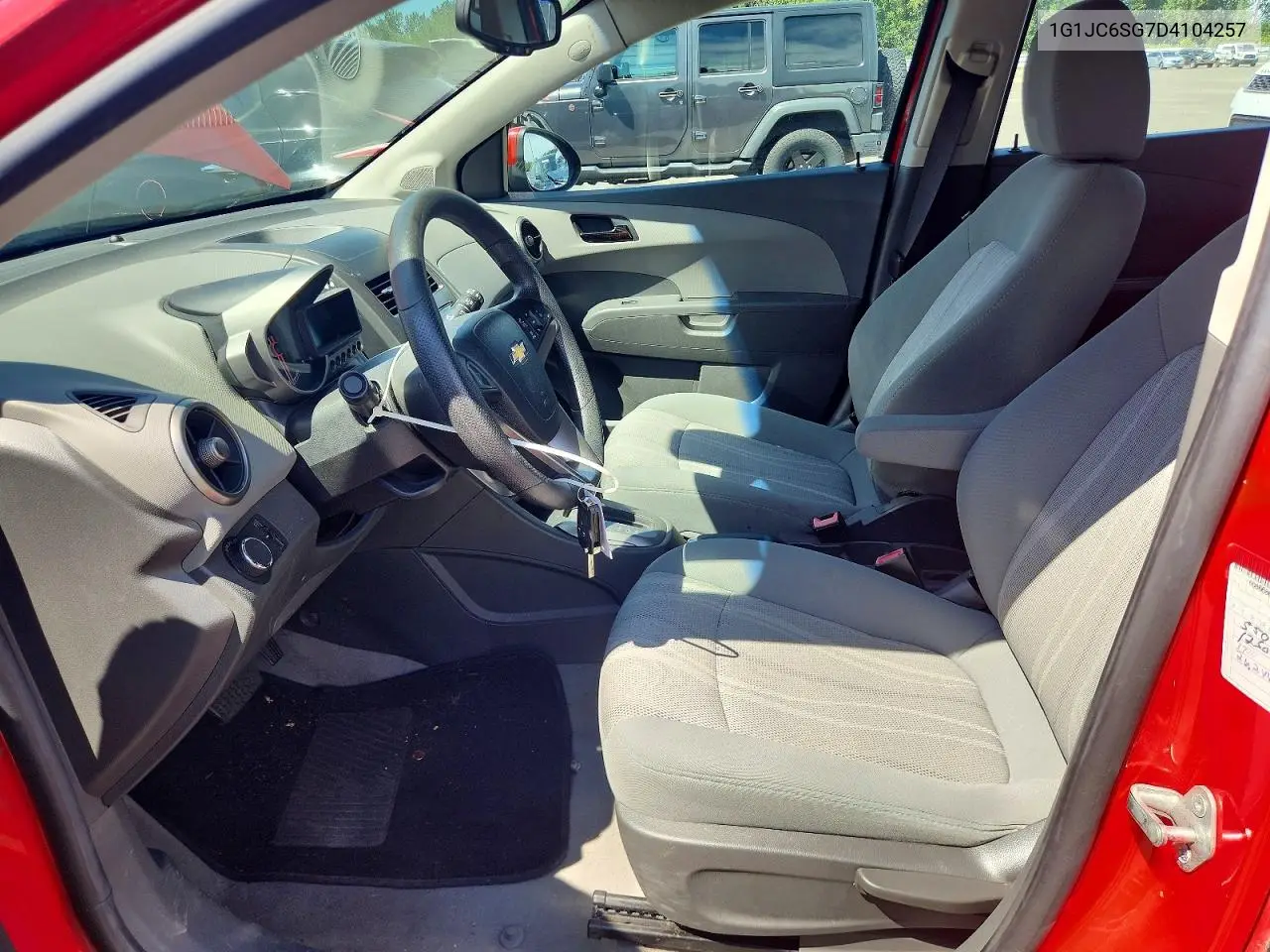 2013 Chevrolet Sonic Lt VIN: 1G1JC6SG7D4104257 Lot: 59884616