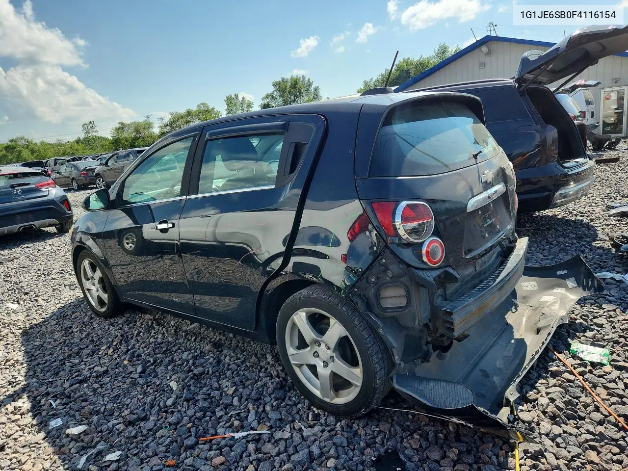 2015 Chevrolet Sonic Ltz VIN: 1G1JE6SB0F4116154 Lot: 59197176