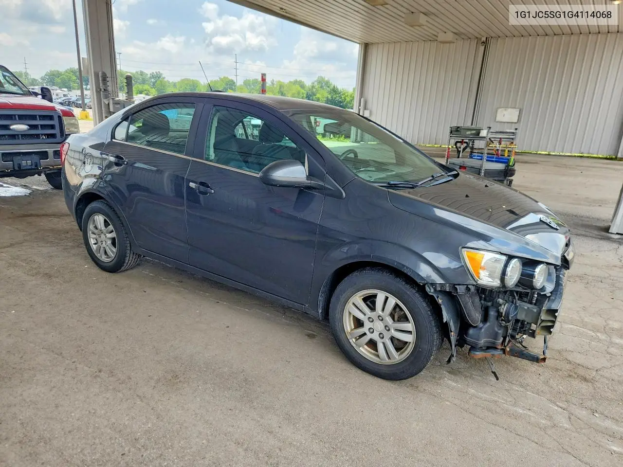 2016 Chevrolet Sonic Lt VIN: 1G1JC5SG1G4114068 Lot: 60315696