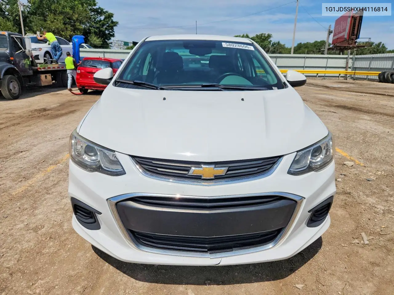 2017 Chevrolet Sonic Lt VIN: 1G1JD5SHXH4116814 Lot: 58028606