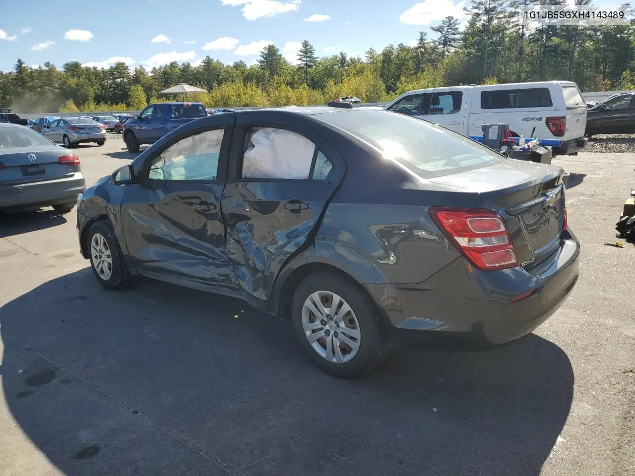 1G1JB5SGXH4143489 2017 Chevrolet Sonic Ls