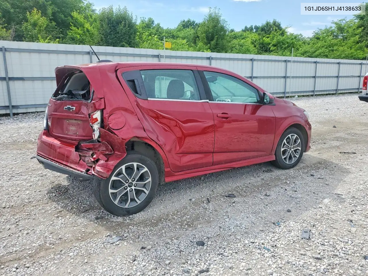 2018 Chevrolet Sonic Lt VIN: 1G1JD6SH1J4138633 Lot: 55127986