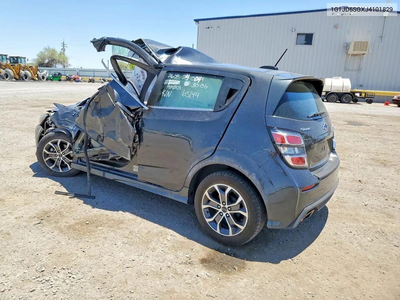 2018 Chevrolet Sonic Lt VIN: 1G1JD6SGXJ4101829 Lot: 56974666