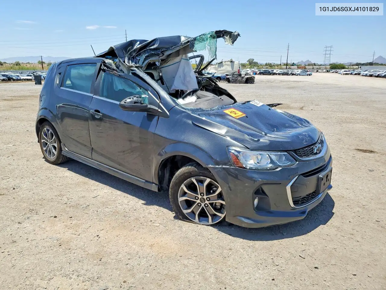 2018 Chevrolet Sonic Lt VIN: 1G1JD6SGXJ4101829 Lot: 56974666