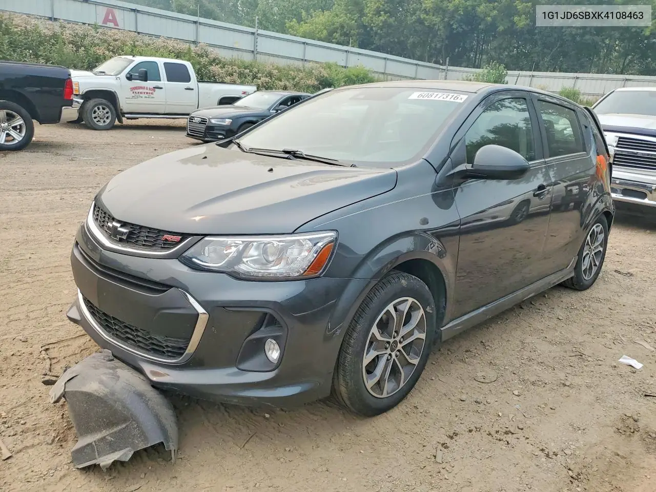 2019 Chevrolet Sonic Lt VIN: 1G1JD6SBXK4108463 Lot: 60817316