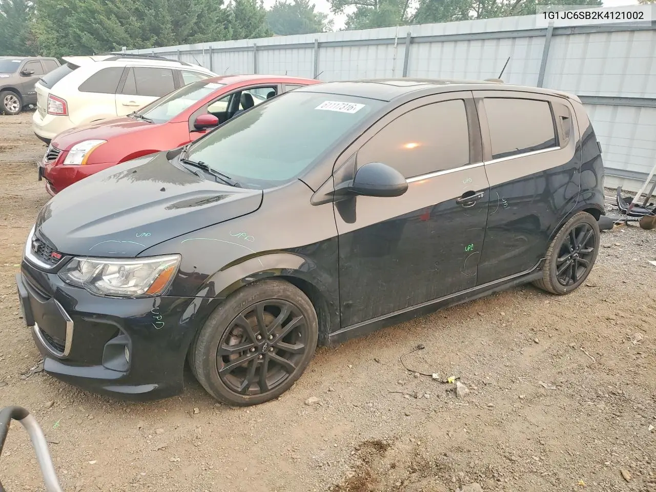 2019 Chevrolet Sonic Lt VIN: 1G1JC6SB2K4121002 Lot: 61117316
