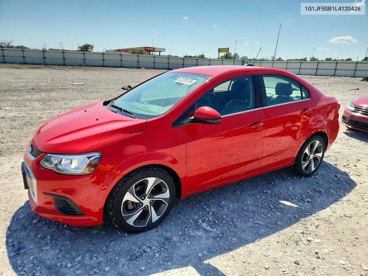 2020 Chevrolet Sonic Premier VIN: 1G1JF5SB1L4120426 Lot: 57220176