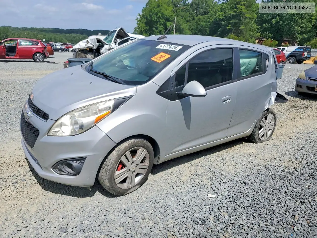 2013 Chevrolet Spark Ls VIN: KL8CB6S92DC605320 Lot: 61778866