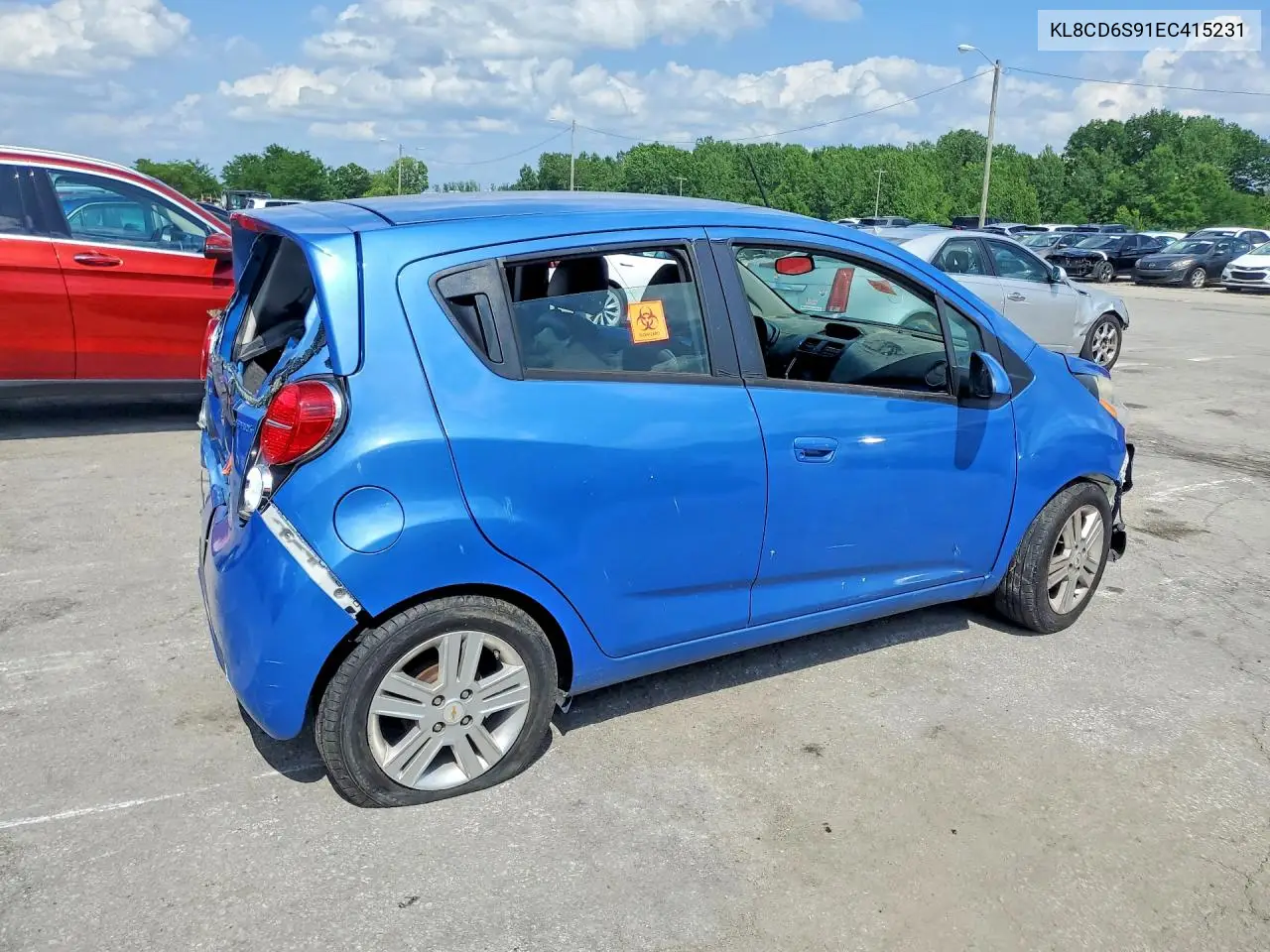 2014 Chevrolet Spark 1Lt VIN: KL8CD6S91EC415231 Lot: 56850936