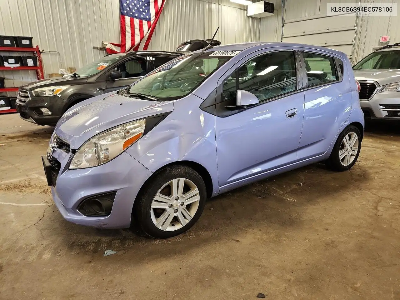 2014 Chevrolet Spark Ls VIN: KL8CB6S94EC578106 Lot: 60160876