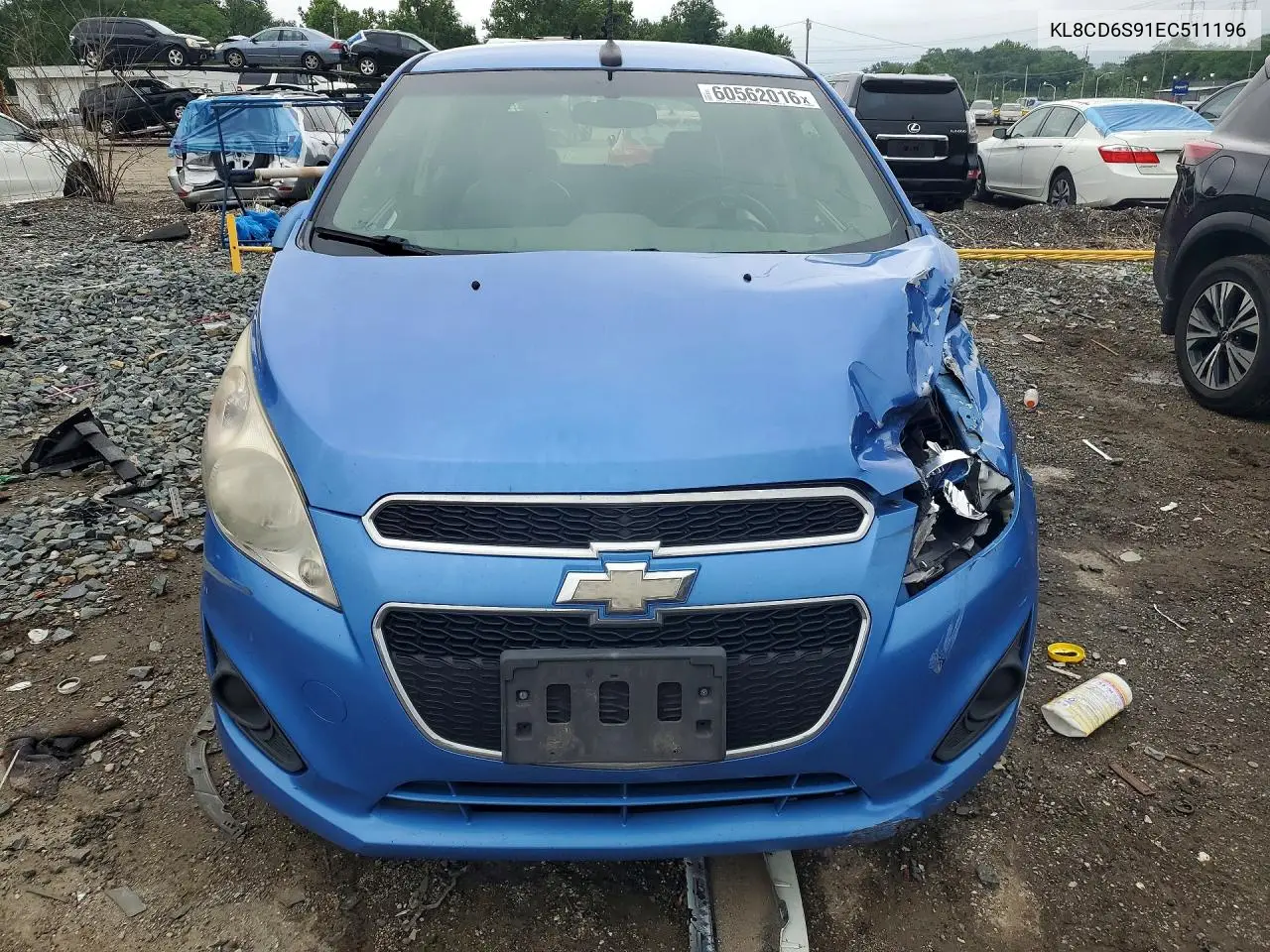 2014 Chevrolet Spark 1Lt VIN: KL8CD6S91EC511196 Lot: 60562016