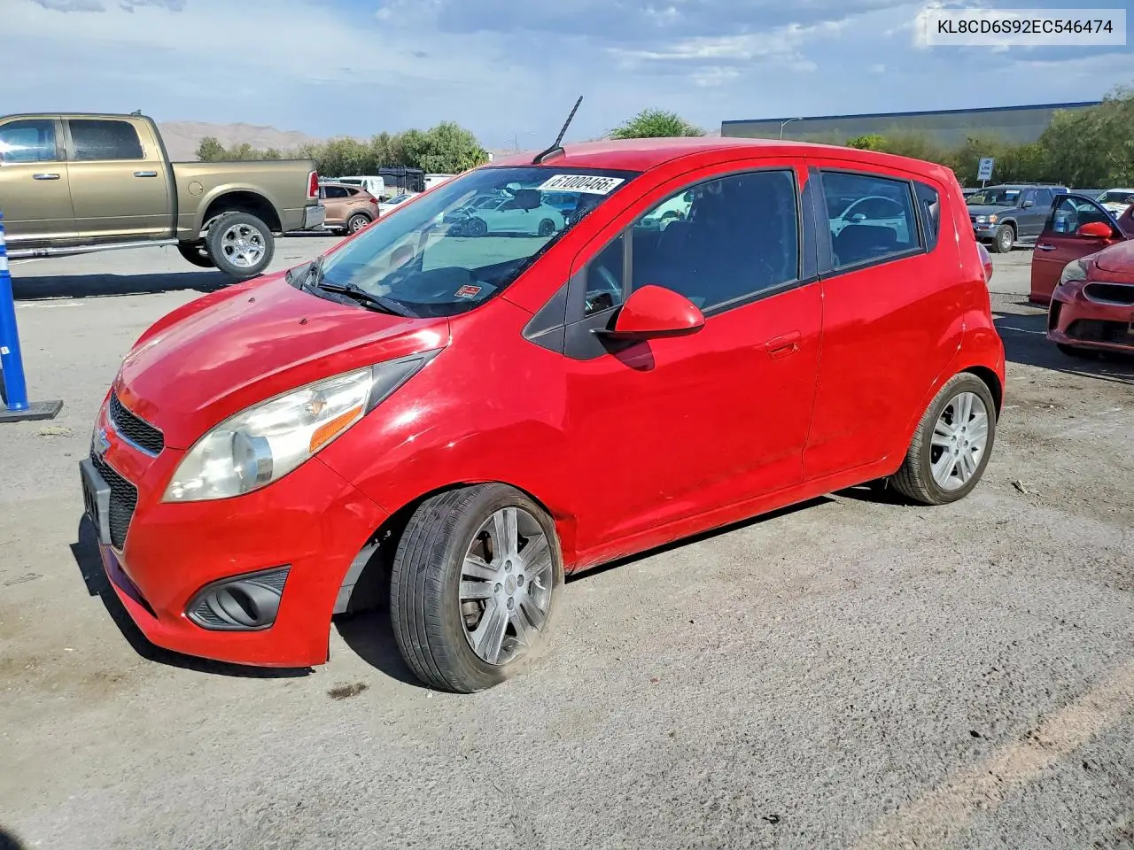 2014 Chevrolet Spark 1Lt VIN: KL8CD6S92EC546474 Lot: 61000466